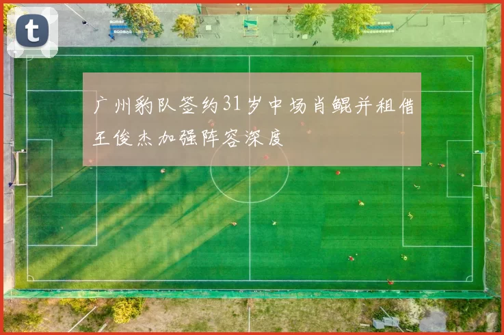 广州豹队签约31岁中场肖鲲并租借王俊杰加强阵容深度